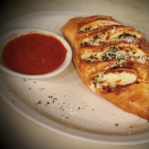 Chicken Florentine Stromboli.