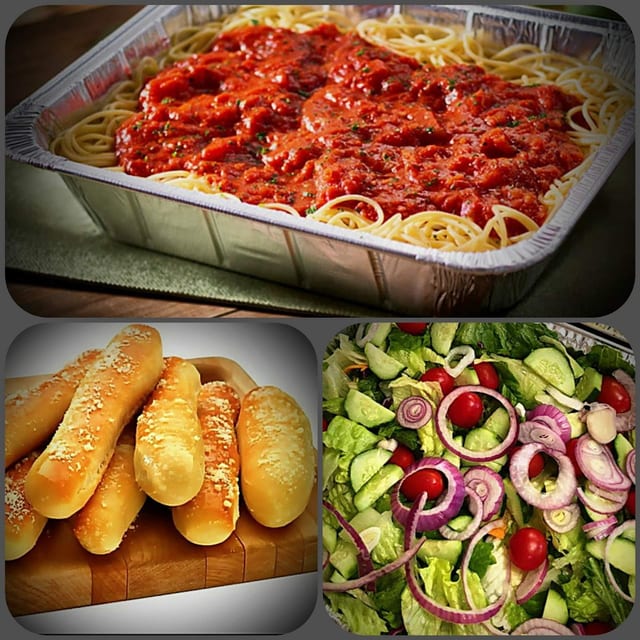 Spaghetti With Salad.