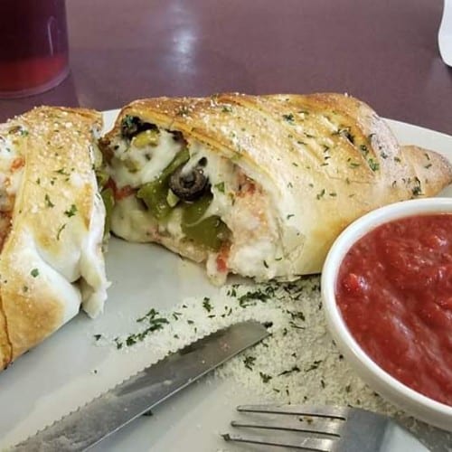 Vegetarian Stromboli.