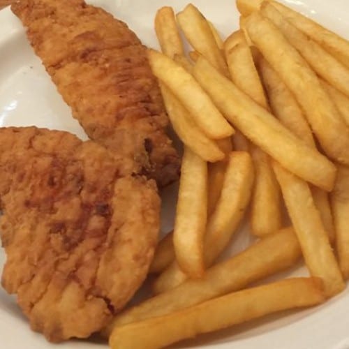Child's Chicken Fingers with French Fries.
