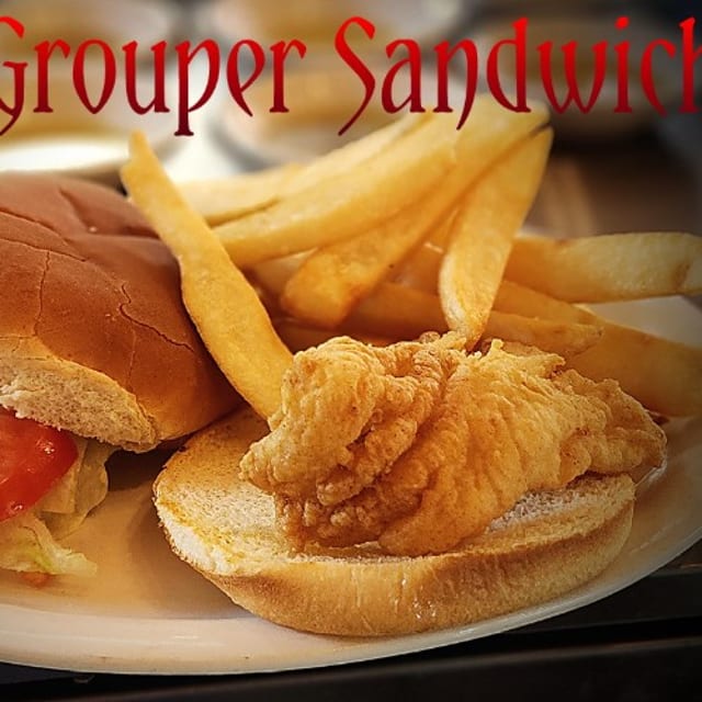 Fried Grouper Sandwich.