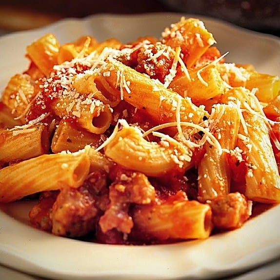 Rigatoni With Salad.