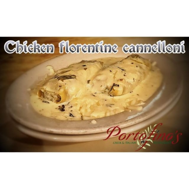 Chicken Florentine Cannelloni.